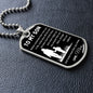 Dog Tag Necklace, GIFT TO SON from Mom - Always Remember I Love You Black