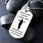 Dog Tag Necklace, Memorial Gift for Son or Daughter - Loss of Mother, Mom , Silver/Gold