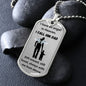 Dog Tag Necklace, Memorial Gift for Son or Daughter, Sympathy Gift - Loss of Father, Dad , Silver/Gold