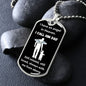 Dog Tag Necklace, Memorial Gift for Son or Daughter, Sympathy Gift - Loss of Father, Dad , Black/Gold