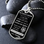Dog Rag Necklace, Gift to Granddaughter from Grandpa - This Old Lion Black