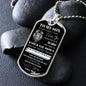 Dog Tag Necklace, GIFT TO SON from Dad - Lion2 Always Have Your Back
