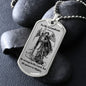 Dog Tag Necklace, Gift to Grandson - Saint Michael, Silver / Gold