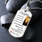 Dog Tag Necklace, GIFT TO DAUGHTER from Dad - Lion sunshine White
