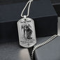 Dog Tag Necklace, Gift to Son - Saint Michael Silver / Gold