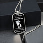 Dog Tag Necklace, Memorial Gift for Son or Daughter, Sympathy Gift - Loss of Father, Dad , Black/Gold