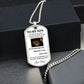 Dog Tag Necklace, GIFT TO SON from Dad - Lion White