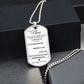 Dog Tag Necklace, GIFT TO NIECE from Aunt - White