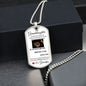Dog Tag Necklace, GIFT TO GRANDDAUGHTER from Grandpa - Lion White