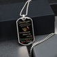 Dog Tag Necklace, GIFT TO GRANDDAUGHTER from Grandpa - Lion Black
