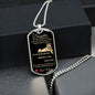 Dog Tag Necklace, GIFT TO DAUGHTER from Mom - Lioness Black