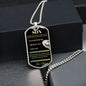 Dog Tag Necklace, Gift to Son from Dad - Hands