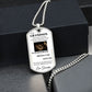 Dog Tag Necklace, GIFT TO GRANDSON from Grandpa - Lion White
