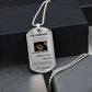 Dog Tag Necklace, GIFT TO GRANDSON from Grandpa - Lion Silver or Gold