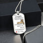 Dog Tag Necklace, GIFT TO DAUGHTER from Mom - Lioness White