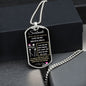 Dog Tag Necklace, GIFT FOR SOULMATE - Skeleton Black