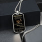 Dog Tag Necklace, GIFT TO GRANDSON from Grandpa - Lion Black