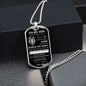 Dog Tag Necklace, GIFT TO SON from Dad - Lion2 Always Have Your Back
