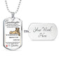 Dog Tag Necklace, GIFT TO GRANDDAUGHTER from Grandma - Lioness White