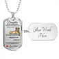 Dog Tag Necklace, GIFT TO DAUGHTER from Mom - Lioness Silver