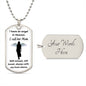 Dog Tag Necklace, Memorial Gift for Son or Daughter - Loss of Mother, Mom , Silver/Gold
