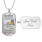 Dog Tag Necklace, GIFT TO GRANDSON from Grandma - Lioness Silver or Gold