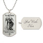 Dog Tag Necklace, Gift to Son - Saint Michael Silver / Gold