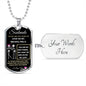 Dog Tag Necklace, GIFT FOR SOULMATE - Skeleton Black