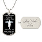 Dog Tag Necklace, Memorial Gift for Son or Daughter - Loss of Mother, Mom , Black