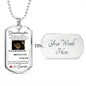 Dog Tag Necklace, GIFT TO GRANDDAUGHTER from Grandpa - Lion White
