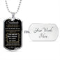 Dog Tag Necklace, GIFT TO SOULMATE - Black and Gold