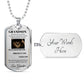Dog Tag Necklace, GIFT TO GRANDSON from Grandpa - Lion Silver or Gold