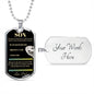 Dog Tag Necklace, Gift to Son from Dad - Hands