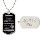 Dog Tag Necklace, Gift to Grandson from Grandpa - This Old Lion