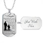 Dog Tag Necklace, GIFT TO DAUGHTER from Dad - Always Remember Silver