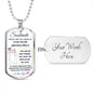 Dog Tag Necklace, GIFT TO SOULMATE - Skeleton White