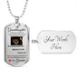 Dog Tag Necklace, GIFT TO GRANDDAUGHTER from Grandpa - Lion Silver or Gold