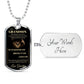 Dog Tag Necklace, GIFT TO GRANDSON from Grandpa - Lion Black