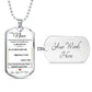 Dog Tag Necklace, GIFT TO NIECE from Aunt - White