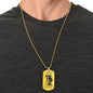 Dog Tag Necklace, Gift to Grandson - Saint Michael, Silver / Gold
