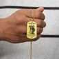 Dog Tag Necklace, Gift to Son - Saint Michael Silver / Gold