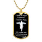 Dog Tag Necklace, Memorial Gift for Son or Daughter - Loss of Mother, Mom , Black