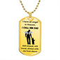 Dog Tag Necklace, Memorial Gift for Son or Daughter, Sympathy Gift - Loss of Father, Dad , Silver/Gold