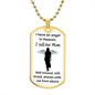 Dog Tag Necklace, Memorial Gift for Son or Daughter - Loss of Mother, Mom , Silver/Gold