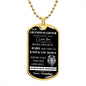 Dog Rag Necklace, Gift to Granddaughter from Grandpa - This Old Lion Black