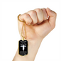 Dog Tag Necklace, Memorial Gift for Son or Daughter - Loss of Mother, Mom , Black