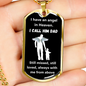 Dog Tag Necklace, Memorial Gift for Son or Daughter, Sympathy Gift - Loss of Father, Dad , Black/Gold