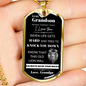 Dog Tag Necklace, Gift to Grandson from Grandpa - This Old Lion