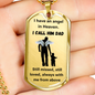 Dog Tag Necklace, Memorial Gift for Son or Daughter, Sympathy Gift - Loss of Father, Dad , Silver/Gold