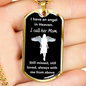 Dog Tag Necklace, Memorial Gift for Son or Daughter - Loss of Mother, Mom , Black